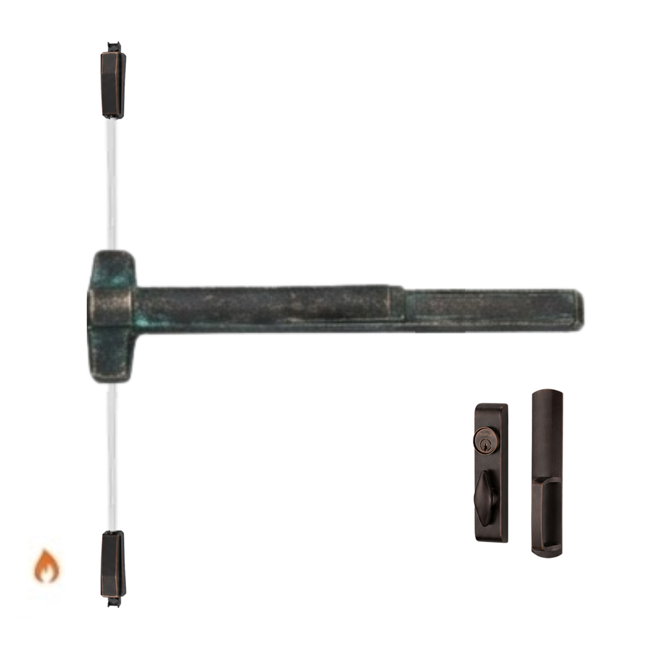 Von Duprin 9827TL-F/9927TL-F - Turn Lever, Surface Vertical Rod Device - Fire Rated
