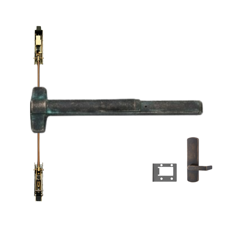 Von Duprin 9847WDC-L-BE/9947WDC-L-BE - Lever, Blank Escutcheon Wood Door Concealed Vertical Rod Device