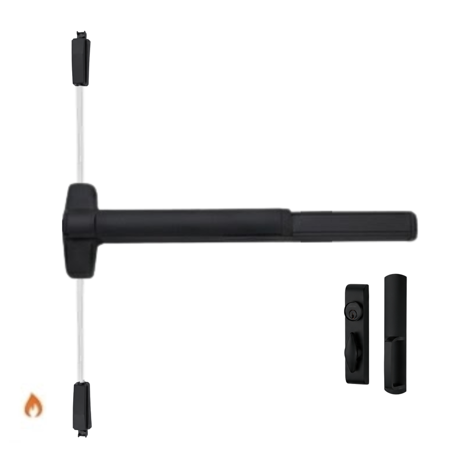 Von Duprin 9827TL-F/9927TL-F - Turn Lever, Surface Vertical Rod Device - Fire Rated