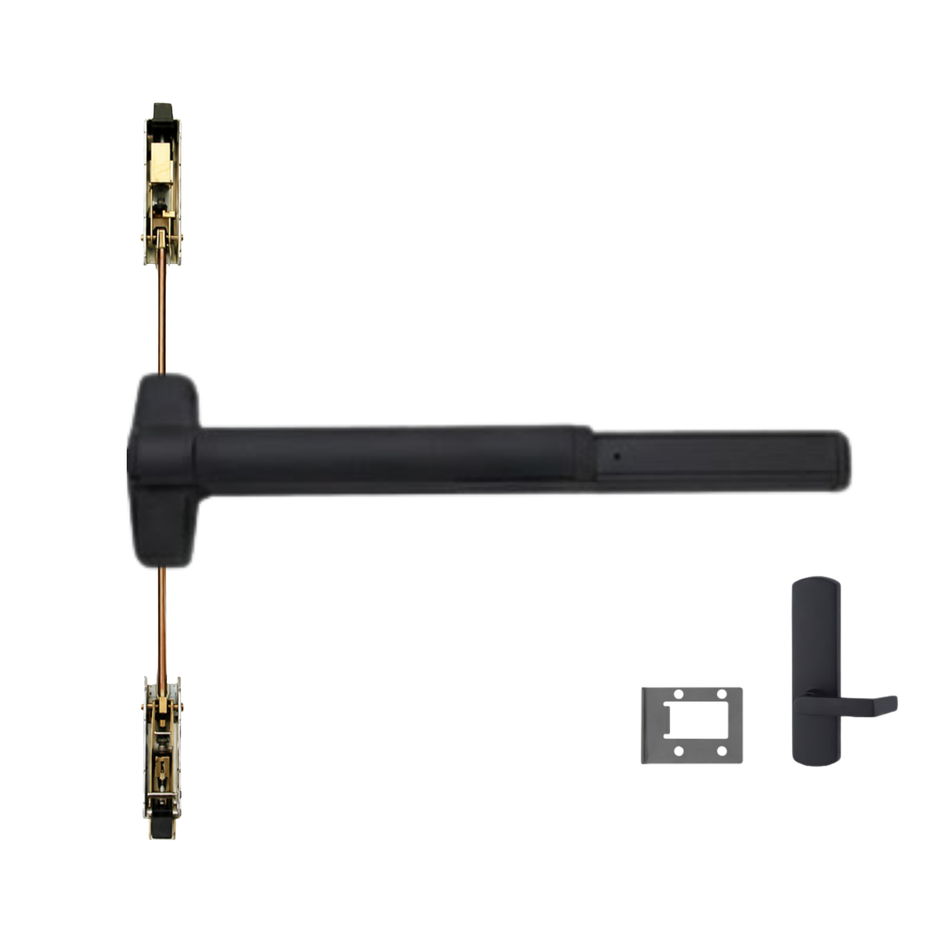 Von Duprin 9847WDC-L-BE/9947WDC-L-BE - Lever, Blank Escutcheon Wood Door Concealed Vertical Rod Device