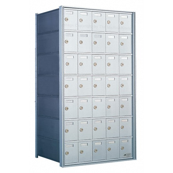 170075A - Standard 35 Door 7 High Horizontal Mailbox Unit - Rear Loading