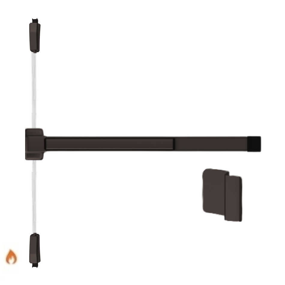 Von Duprin 2227DT-F - Dummy Trim Surface Mounted Vertical Rod Device Von Duprin 22 Series - Fire Rated
