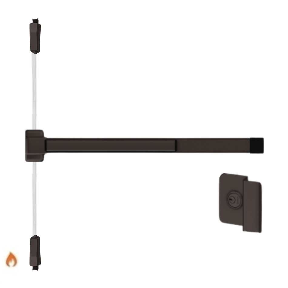Von Duprin 2227NL-F - Night Latch Surface Mounted Vertical Rod Device Von Duprin 22 Series - Fire Rated
