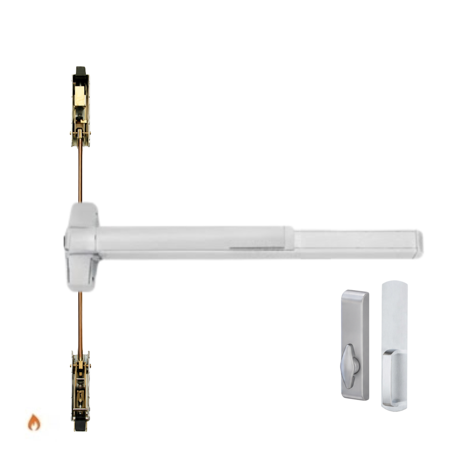 Von Duprin 9847TL-BE-F/9947TL-BE-F - Turn Lever, Blank Escutcheon Concealed Vertical Rod Device - Fire Rated