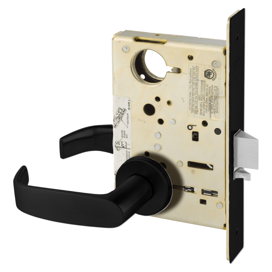 Sargent 8265 Privacy Bedroom or Bath Latch Function, Non-Keyed Heavy Duty Mortise Lock, Grade 1