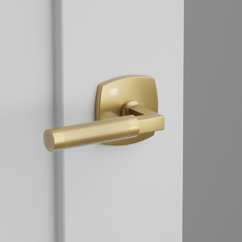 Emtek Knurled Lever with Urban Modern Rosette