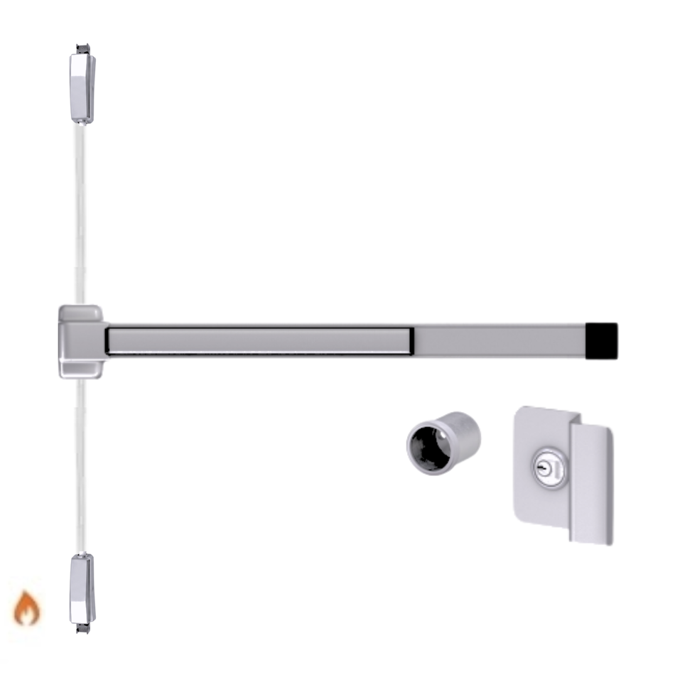 Von Duprin 2227NL-OP-F - Night Latch, Optional Pull Surface Mounted Vertical Rod Device Von Duprin 22 Series - Fire Rated
