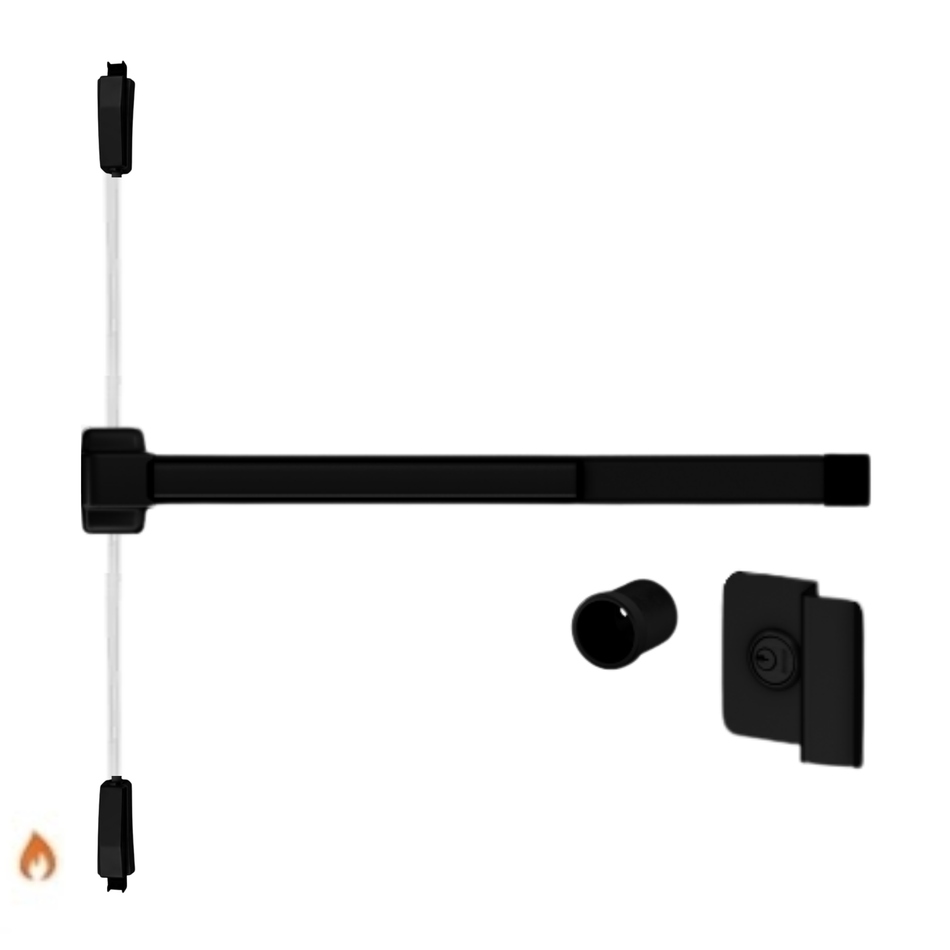 Von Duprin 2227NL-OP-F - Night Latch, Optional Pull Surface Mounted Vertical Rod Device Von Duprin 22 Series - Fire Rated