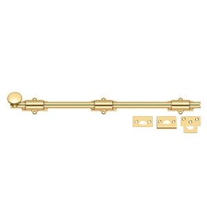 Deltana 18SB 18" Surface Bolt, Heavy-Duty, Solid Brass