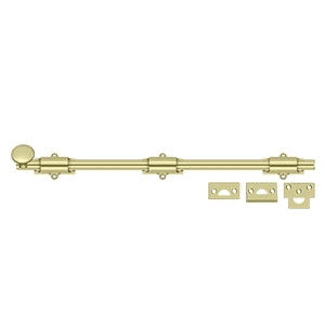 Deltana 18SB 18" Surface Bolt, Heavy-Duty, Solid Brass