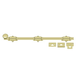 Deltana 18SB 18" Surface Bolt, Heavy-Duty, Solid Brass