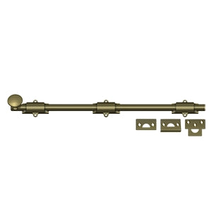 Deltana 18SB 18" Surface Bolt, Heavy-Duty, Solid Brass