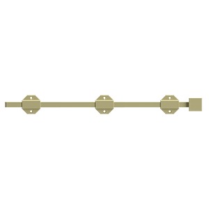 Deltana 18SBM 18" Modern Surface Bolt, Heavy-Duty, Solid Brass