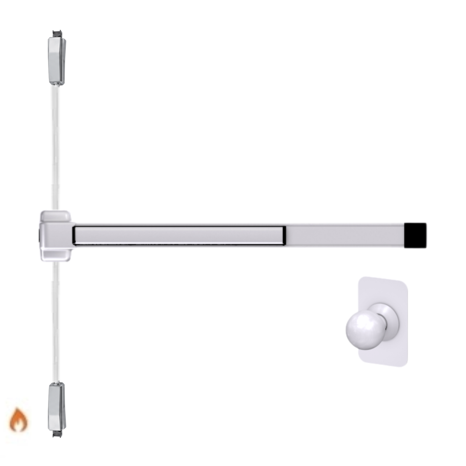 Von Duprin 2227K-BE-F - Knob, Blank Escutcheon Surface Mounted Vertical Rod Device Von Duprin 22 Series - Fire Rated