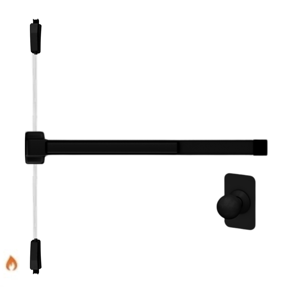 Von Duprin 2227K-BE-F - Knob, Blank Escutcheon Surface Mounted Vertical Rod Device Von Duprin 22 Series - Fire Rated