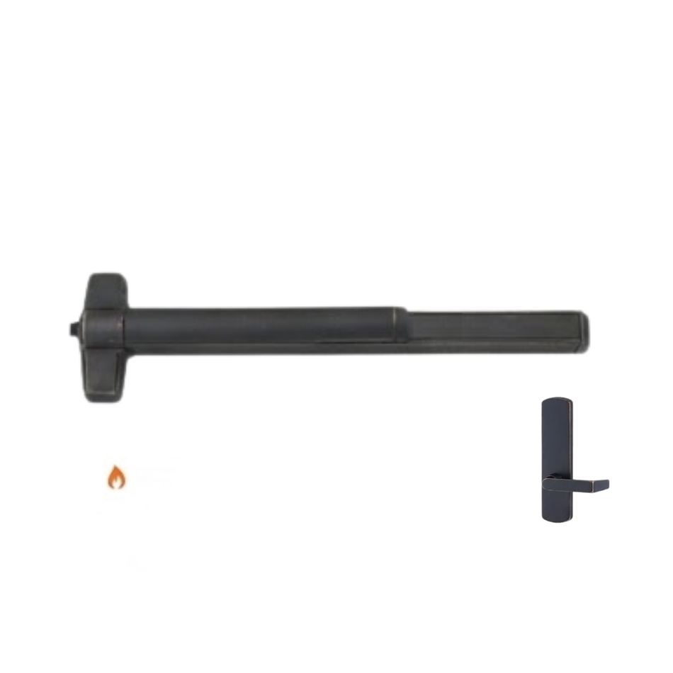 Von Duprin 98L-BE-F/99L-BE-F - Lever, Blank Escutcheon Rim Exit Device - Fire Rated