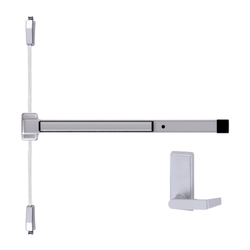 Von Duprin 2227LBE - Lever, Blank Escutcheon Surface Mounted Vertical Rod Device Von Duprin 22 Series