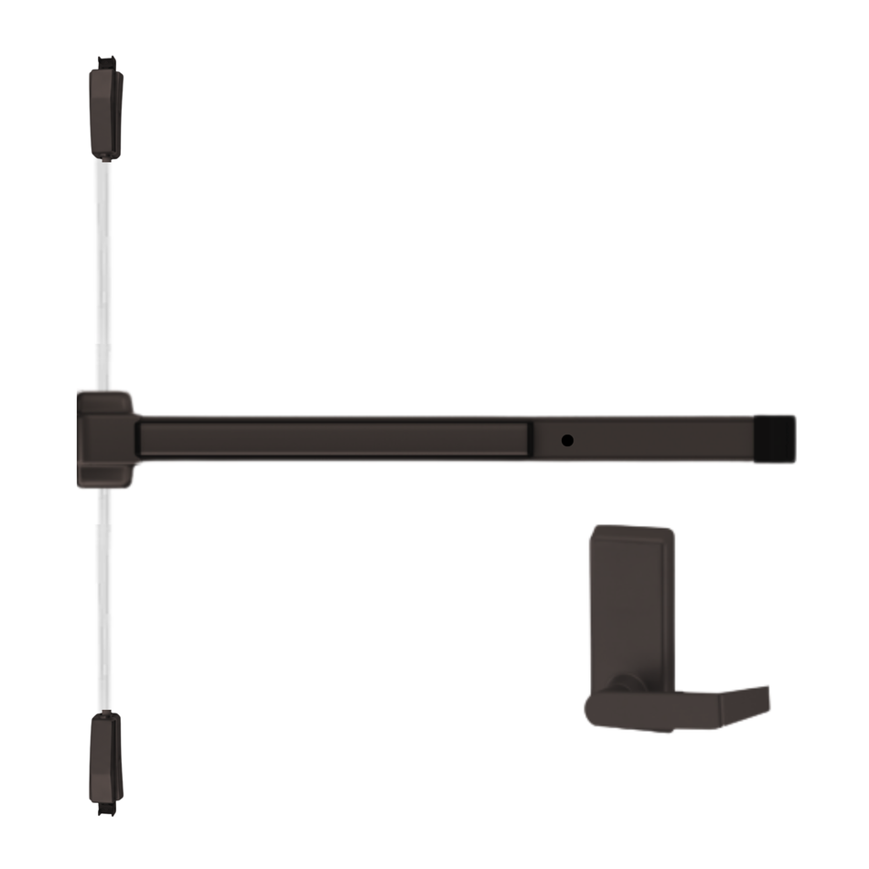 Von Duprin 2227LBE - Lever, Blank Escutcheon Surface Mounted Vertical Rod Device Von Duprin 22 Series