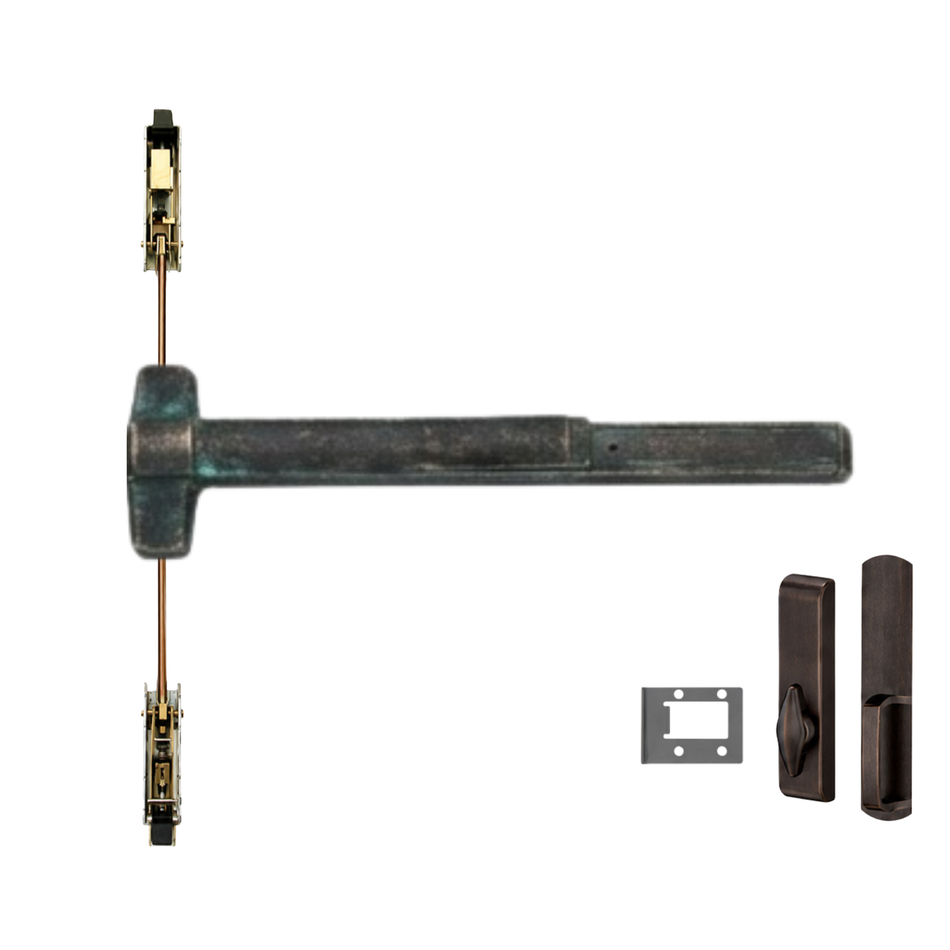 Von Duprin 9847WDC-TL-BE/9947WDC-TL-BE - Turn Lever, Blank Escutcheon Wood Door Concealed Vertical Rod Device