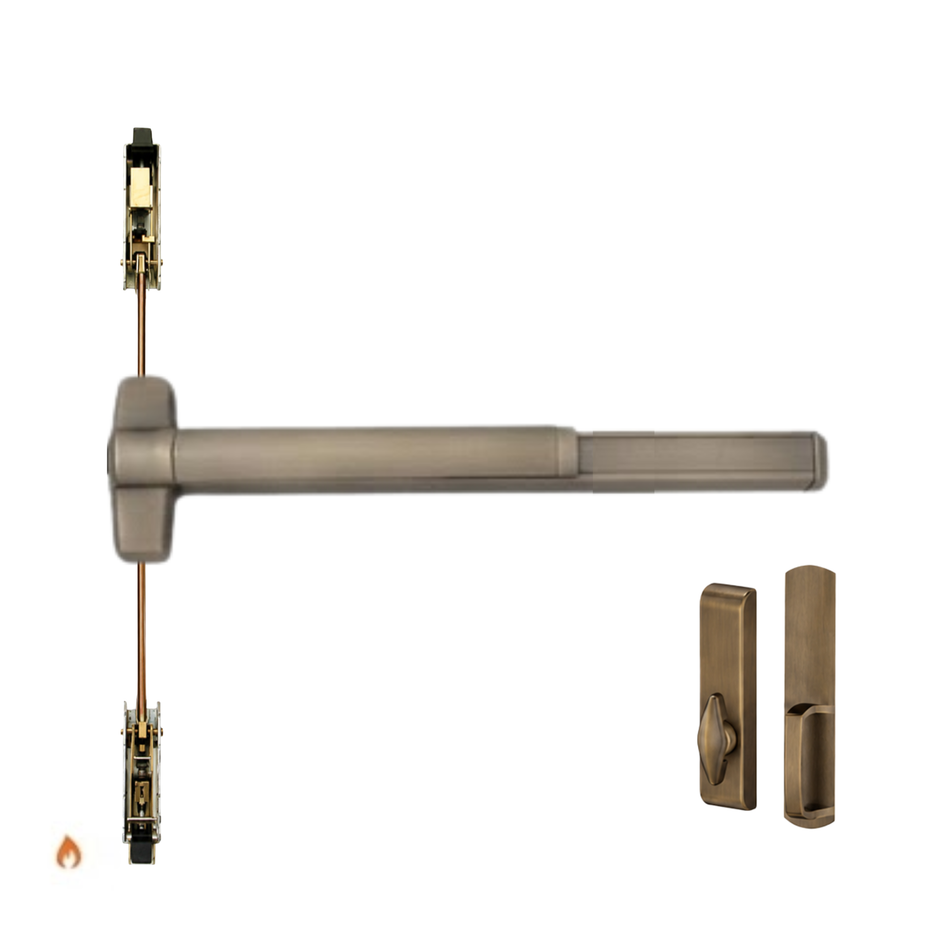 Von Duprin 9847TL-BE-F/9947TL-BE-F - Turn Lever, Blank Escutcheon Concealed Vertical Rod Device - Fire Rated