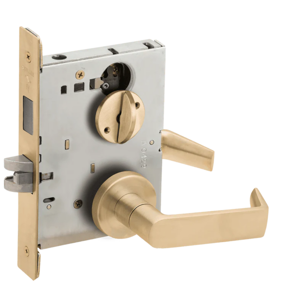 Schlage L9040 - Bath/Bedroom Privacy Lock With Turn Both Sides - Grade 1 Mortise Non-Keyed Lever Lock