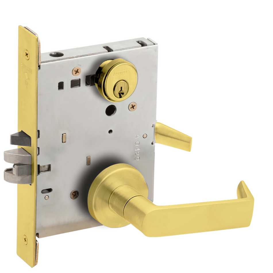 Schlage L9050 - Entrance/Office Mortise Lock - Grade 1 Non-Deadbolt Function Single Cylinder Keyed Lever Lock, Request to Exit