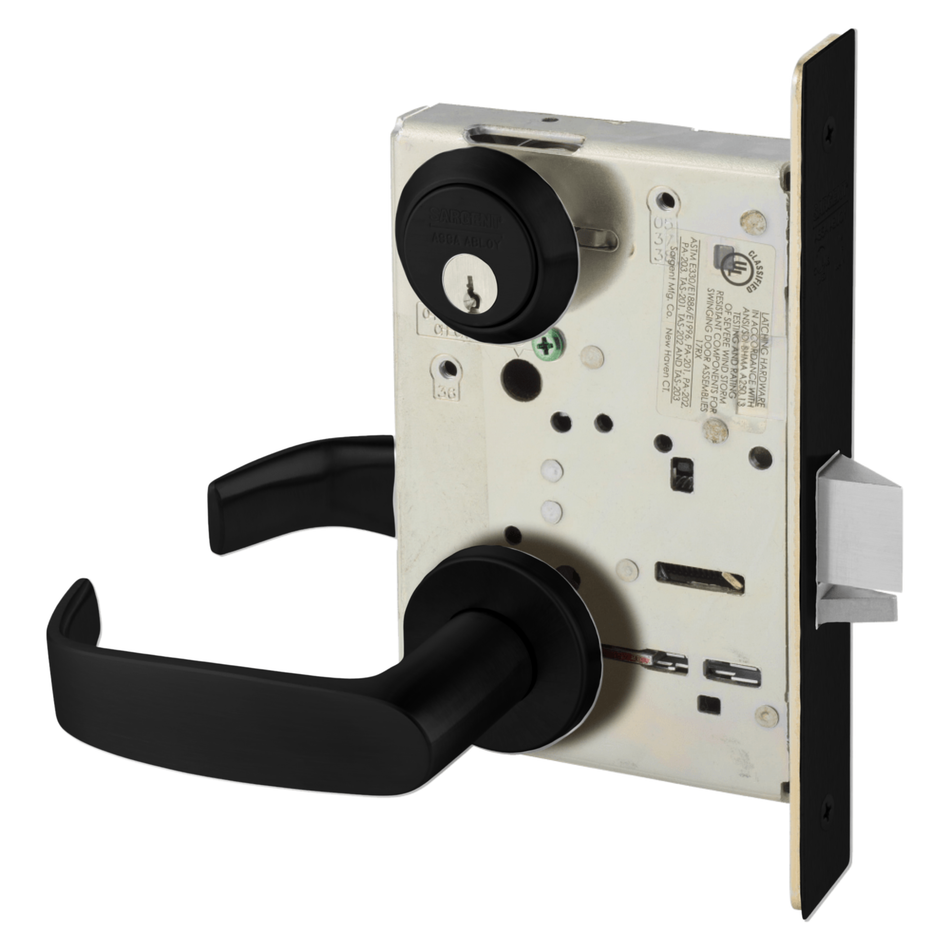 Sargent 8236 Closet Lock Function, Heavy Duty Single Cylinder Mortise Lock, Grade 1