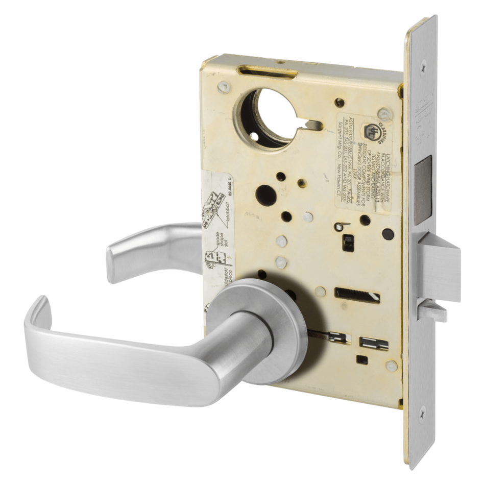 Sargent 8266 Privacy Bath/Bedroom Deadbolt Function, Non-Keyed Heavy Duty Mortise Lock, Grade 1
