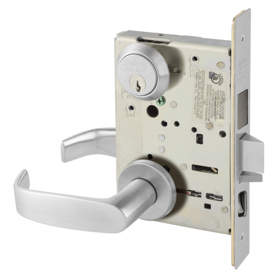 Sargent 8243 Apartment Corridor Function, Heavy Duty Single Cylinder with Deadbolt Mortise Lock, Grade 1
