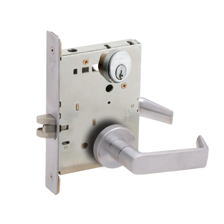 Schlage LV9050 - Vandlgard Entrance/Office Mortise Lock - Grade 1 Non-Deadbolt Function Single Cylinder Keyed Lever Lock, Exterior Indicator "VACANT/OCCUPIED"