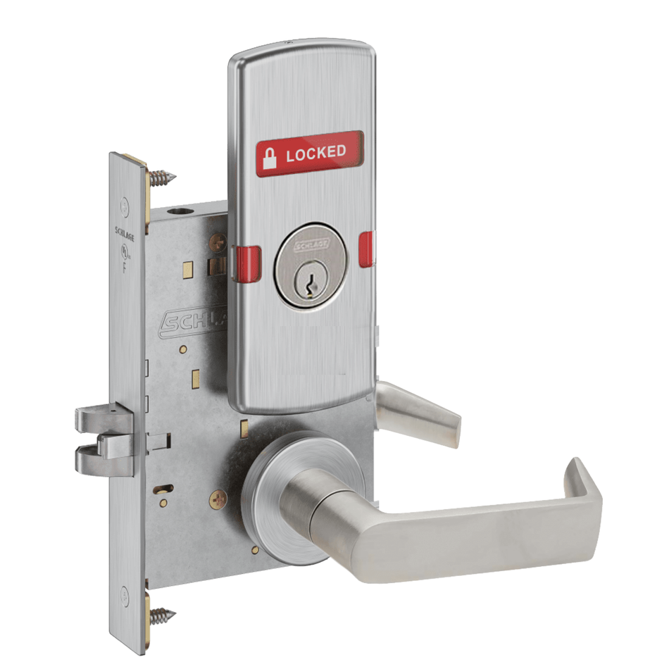 Schlage L9494EL - Electrified Mortise Lock With Deadbolt - Grade 1, Fail Safe, Outside Levers EL, Double Cylinder Override, 12/24VDC