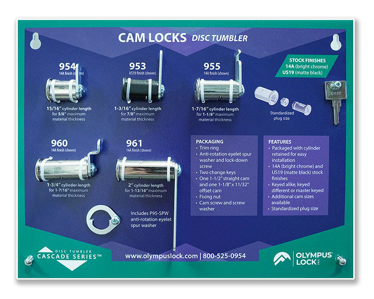 Olympus - FDB-010 Disc Tumbler Cam Locks Display Boards
