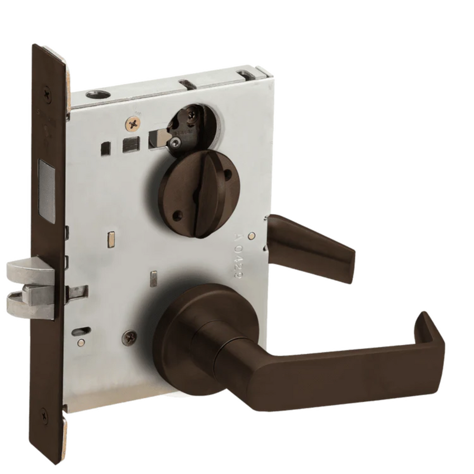 Schlage L9040 - Bath/Bedroom Privacy Lock With Turn Both Sides - Grade 1 Mortise Non-Keyed Lever Lock