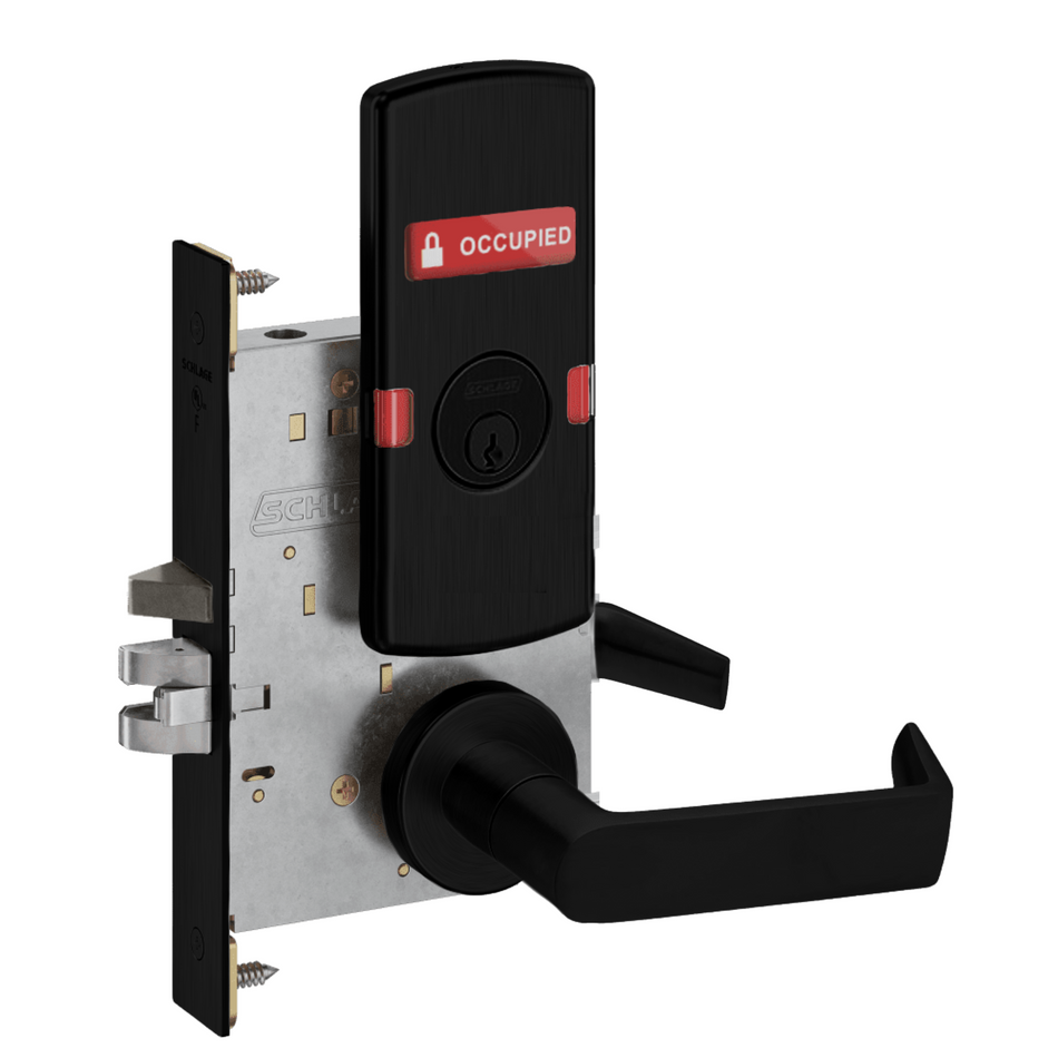 Schlage LV9071 - Vandlgard Classroom Security Mortise Lock - Grade 1 Non-Deadbolt Function Double Cylinder Keyed Lever Lock, Exterior Indicator "Vacant/Occupied"