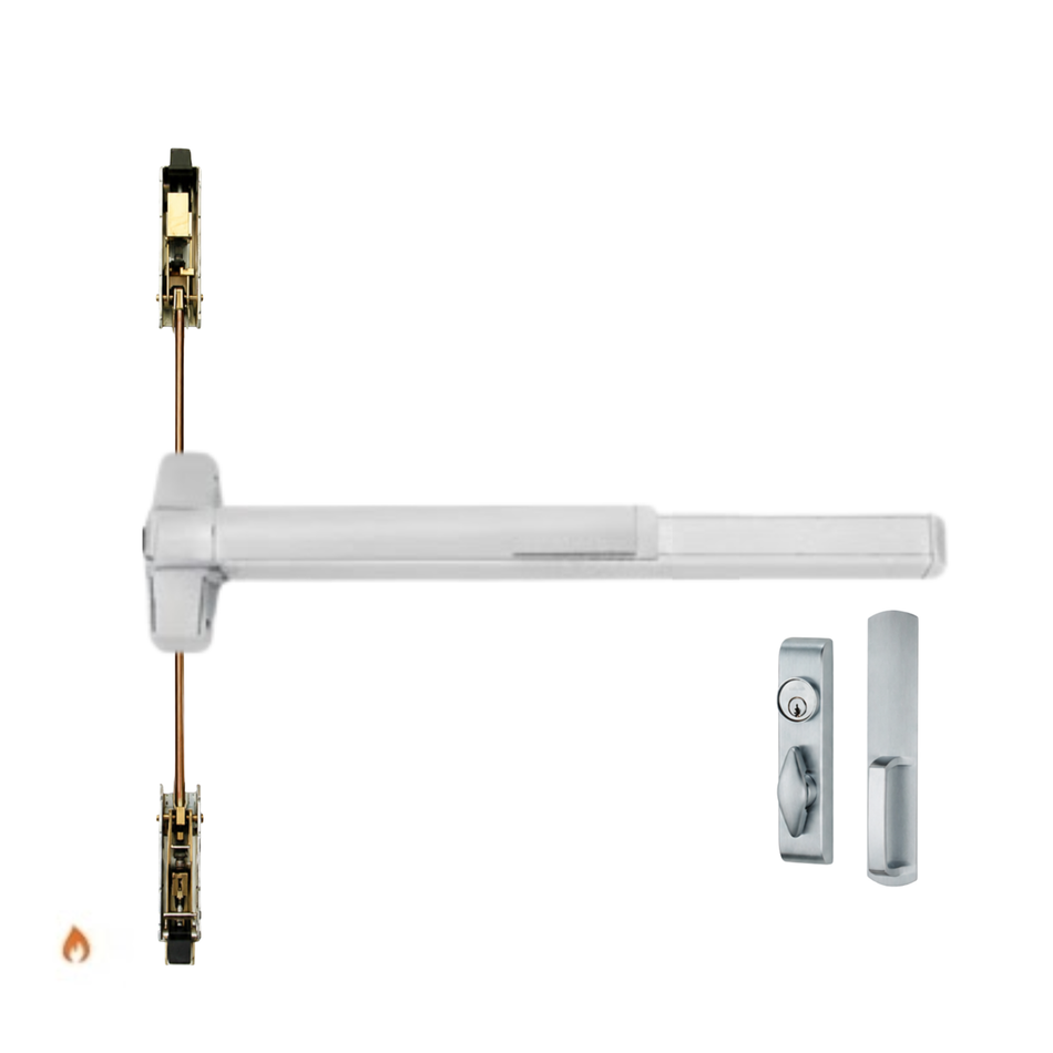 Von Duprin 9847TL-F/9947TL-F - Turn Lever, Concealed Vertical Rod Device - Fire Rated