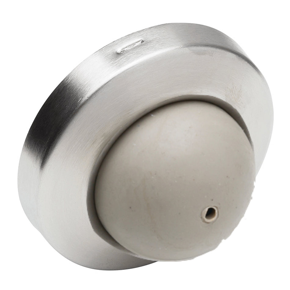 Ives - WS406/407CVX Wall stop with Plastic Anchor (Convex rubber, with drywall and masonry anchors)
