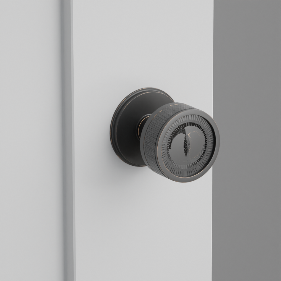 Emtek Knurled Knob with Watford Rosette