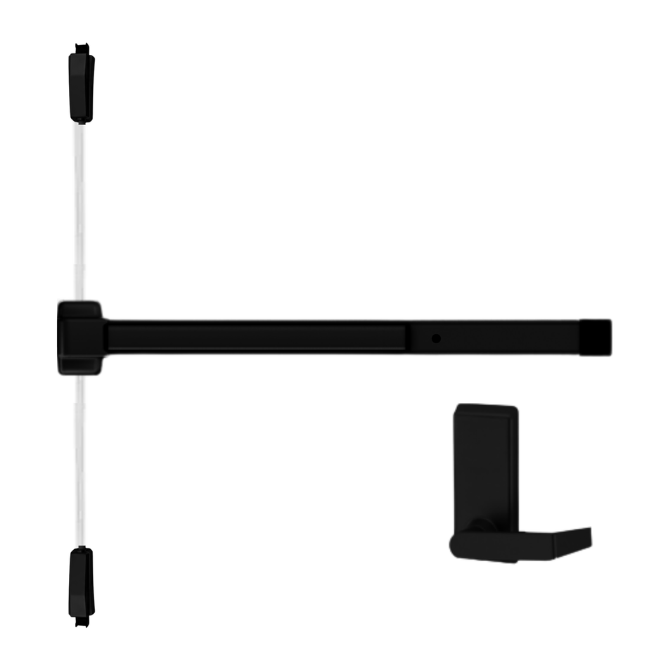 Von Duprin 2227LBE - Lever, Blank Escutcheon Surface Mounted Vertical Rod Device Von Duprin 22 Series