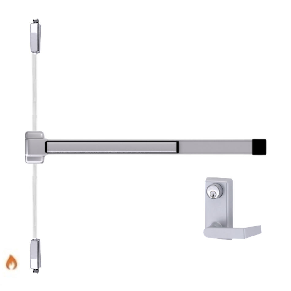 Von Duprin 2227L-F - Lever Surface Mounted Vertical Rod Device Von Duprin 22 Series - Fire Rated