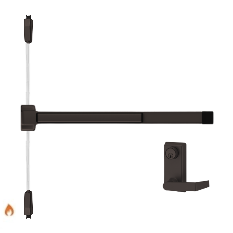 Von Duprin 2227L-F - Lever Surface Mounted Vertical Rod Device Von Duprin 22 Series - Fire Rated