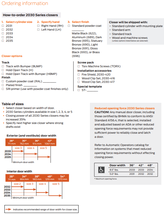 LCN 2030 Overhead Concealed Door Closer US Lock Supply