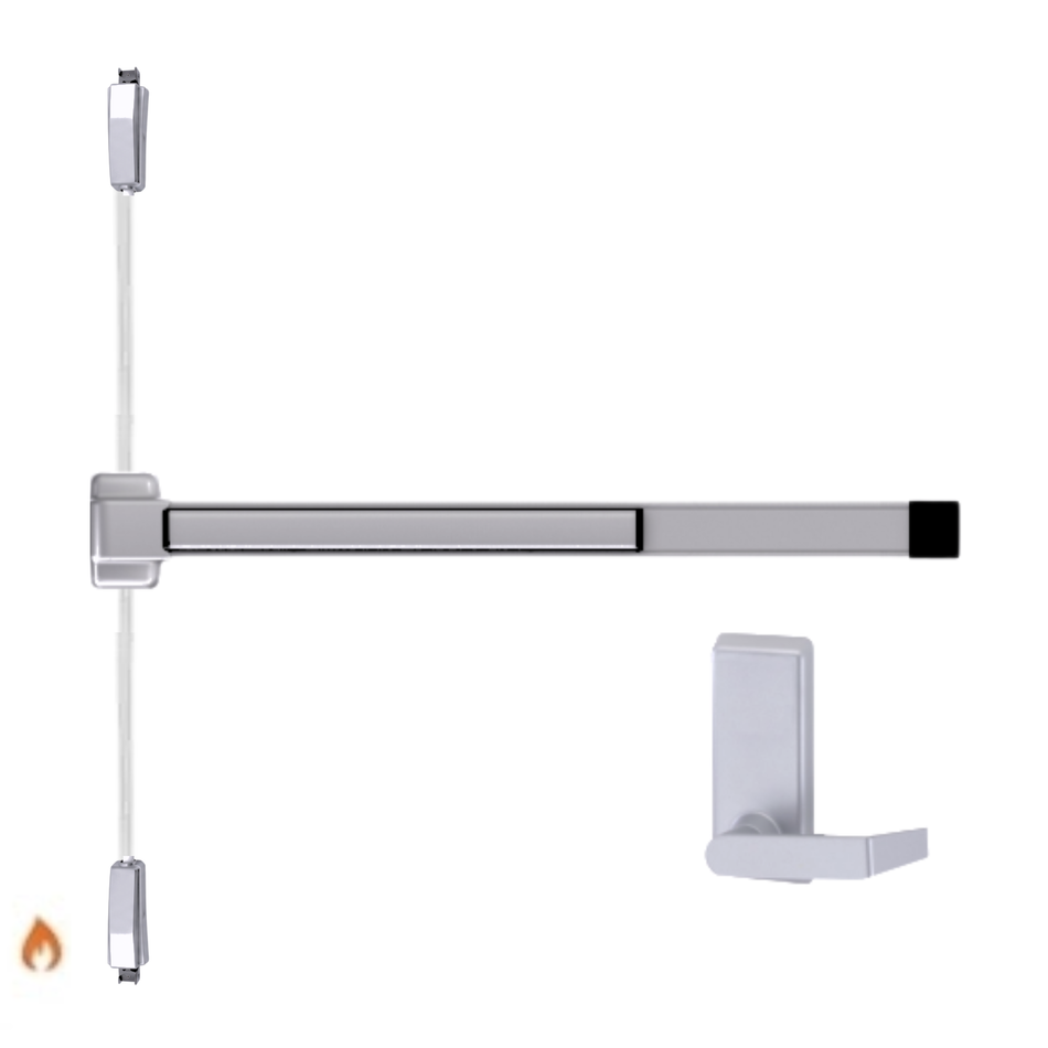 Von Duprin 2227L-BE-F- Lever, Blank Escutcheon Surface Mounted Vertical Rod Device Von Duprin 22 Series - Fire Rated