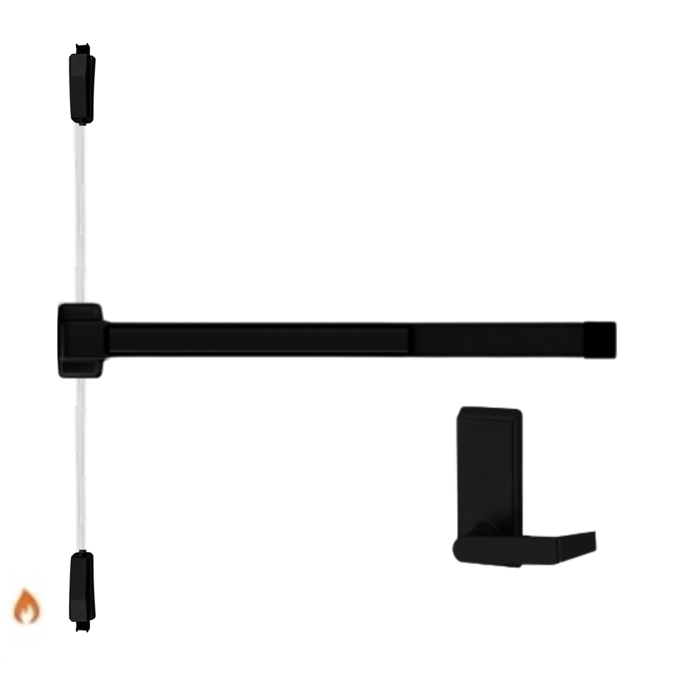 Von Duprin 2227L-BE-F- Lever, Blank Escutcheon Surface Mounted Vertical Rod Device Von Duprin 22 Series - Fire Rated