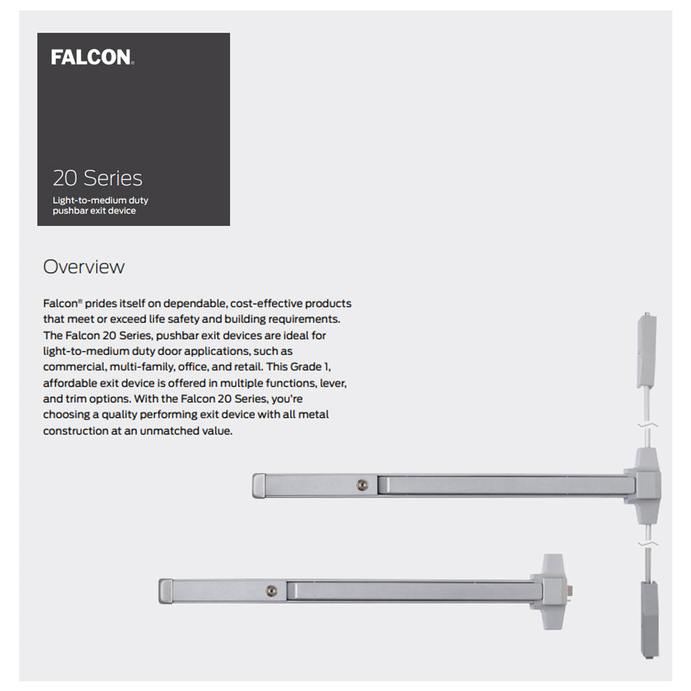 Falcon 218-TP 20 Series Exit Device Trim, Handle Pull Plate