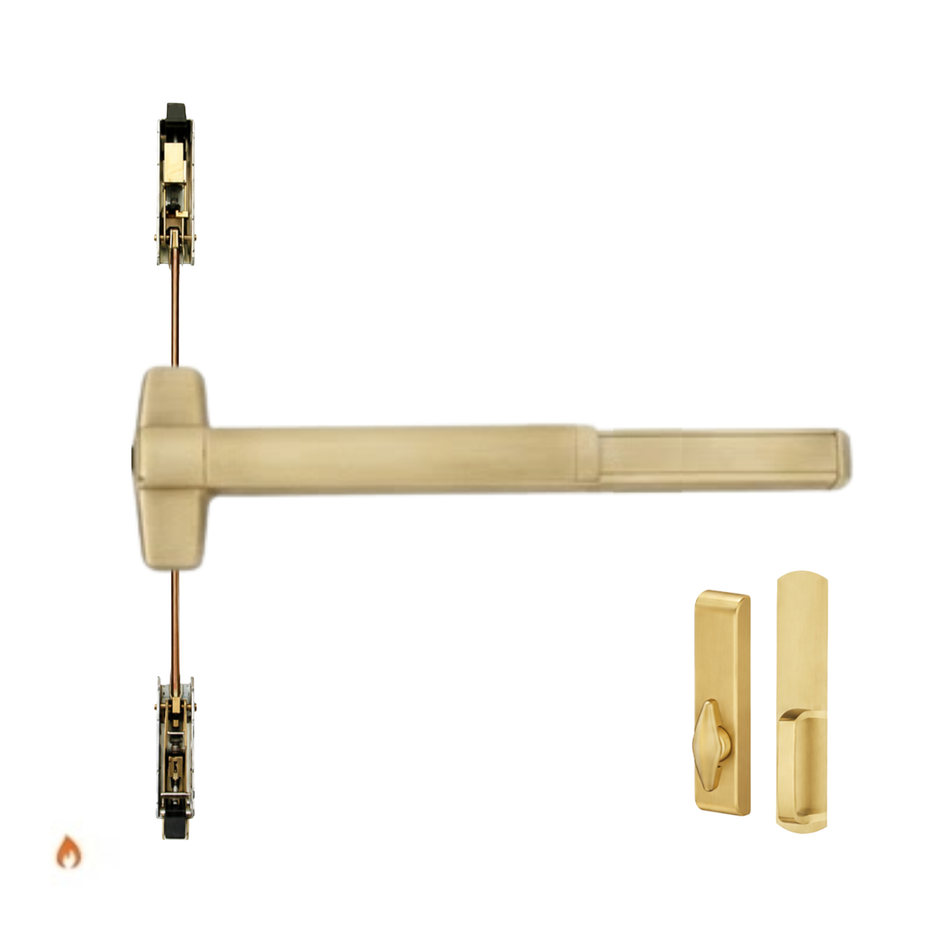 Von Duprin 9848TL-BE-F/9948TL-BE-F - Turn Lever, Blank Escutcheon Concealed Vertical Rod Device - Fire Rated