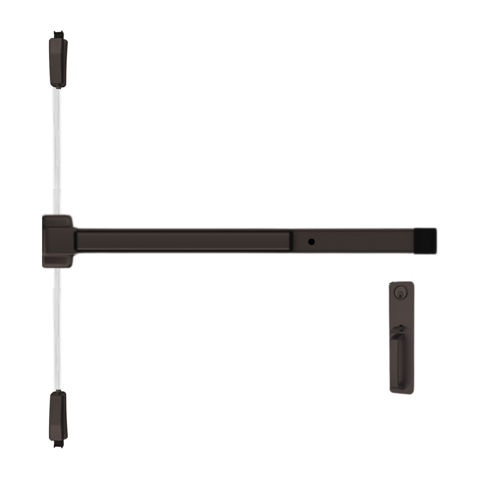Von Duprin 2227TP - Thumbpiece Surface Mounted Vertical Rod Device Von Duprin 22 Series