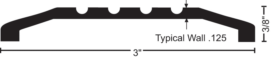 NGP 211 Saddle Threshold, 3/8" x 3"