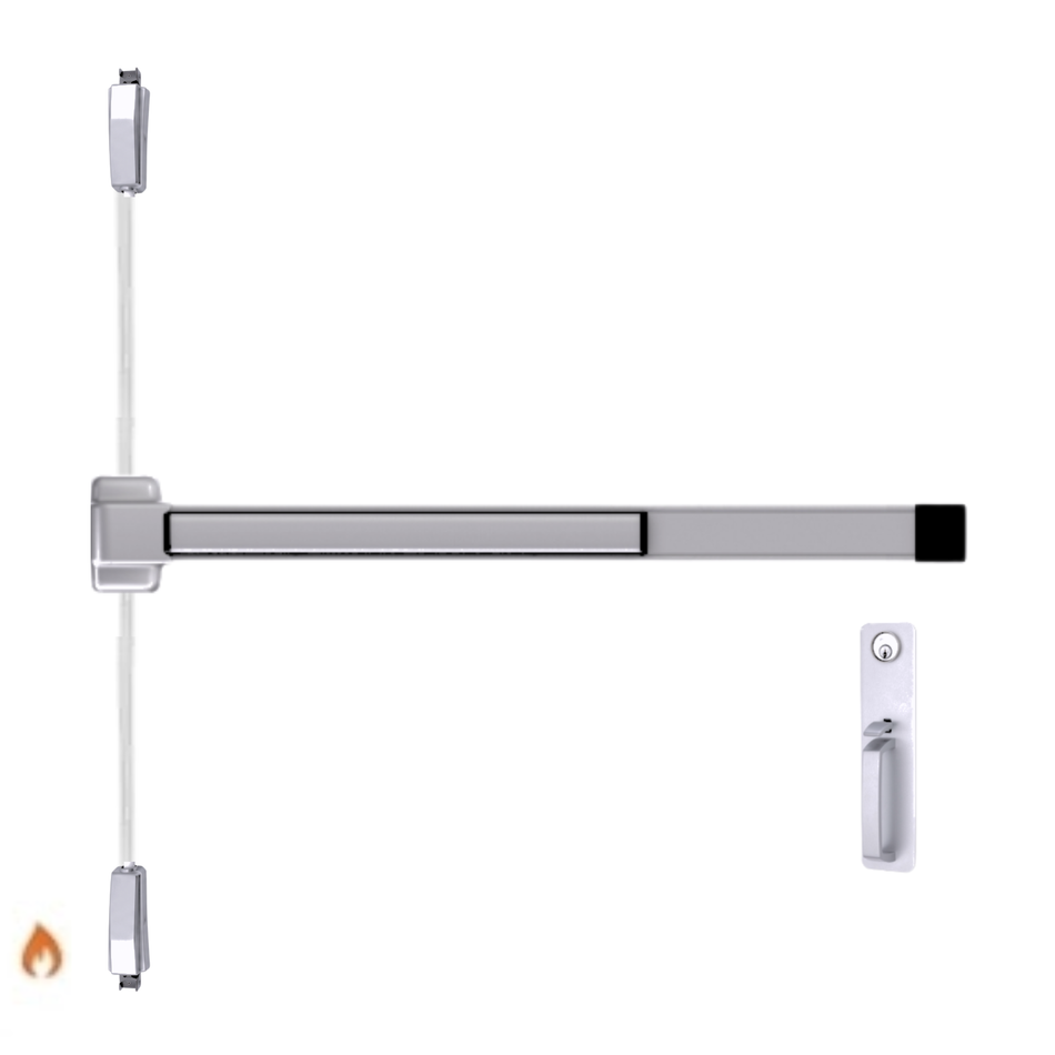 Von Duprin 2227TP-F - Thumbpiece Surface Mounted Vertical Rod Device Von Duprin 22 Series - Fire Rated