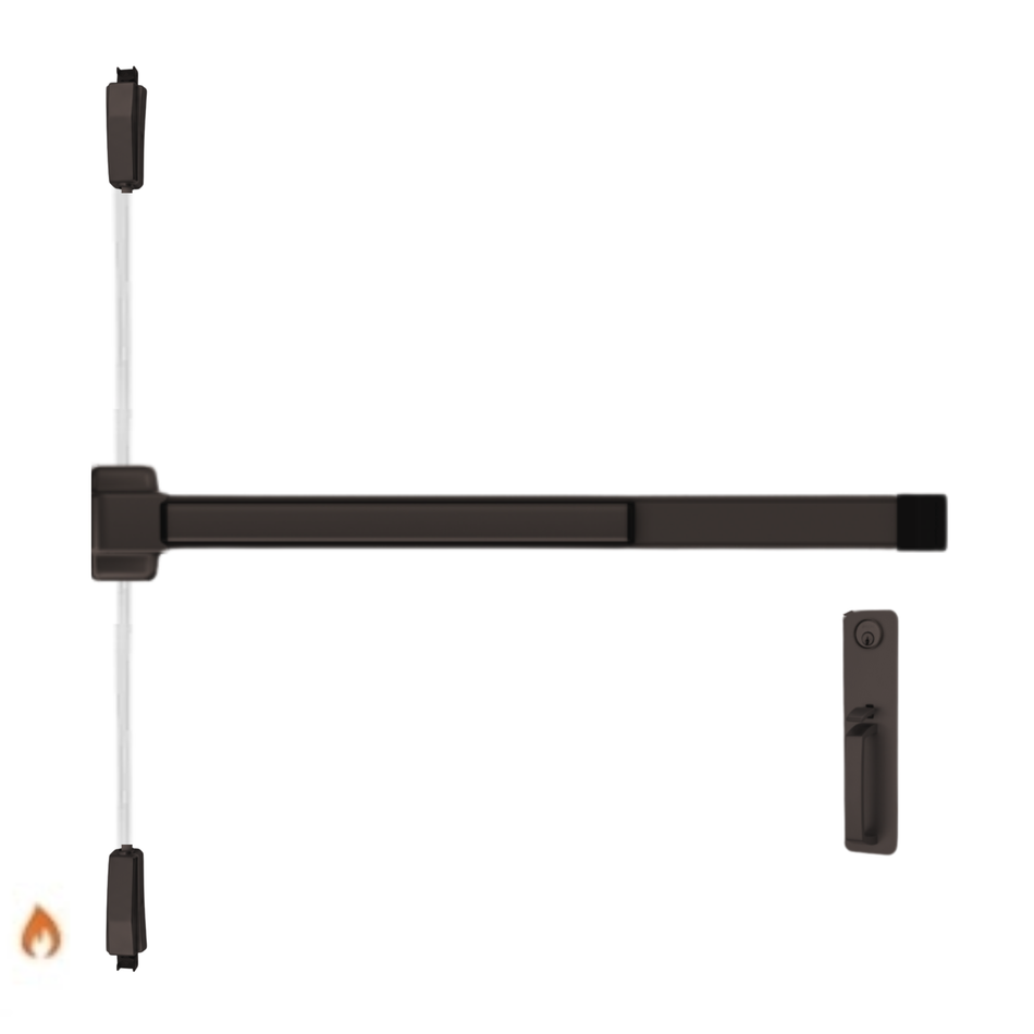 Von Duprin 2227TP-F - Thumbpiece Surface Mounted Vertical Rod Device Von Duprin 22 Series - Fire Rated
