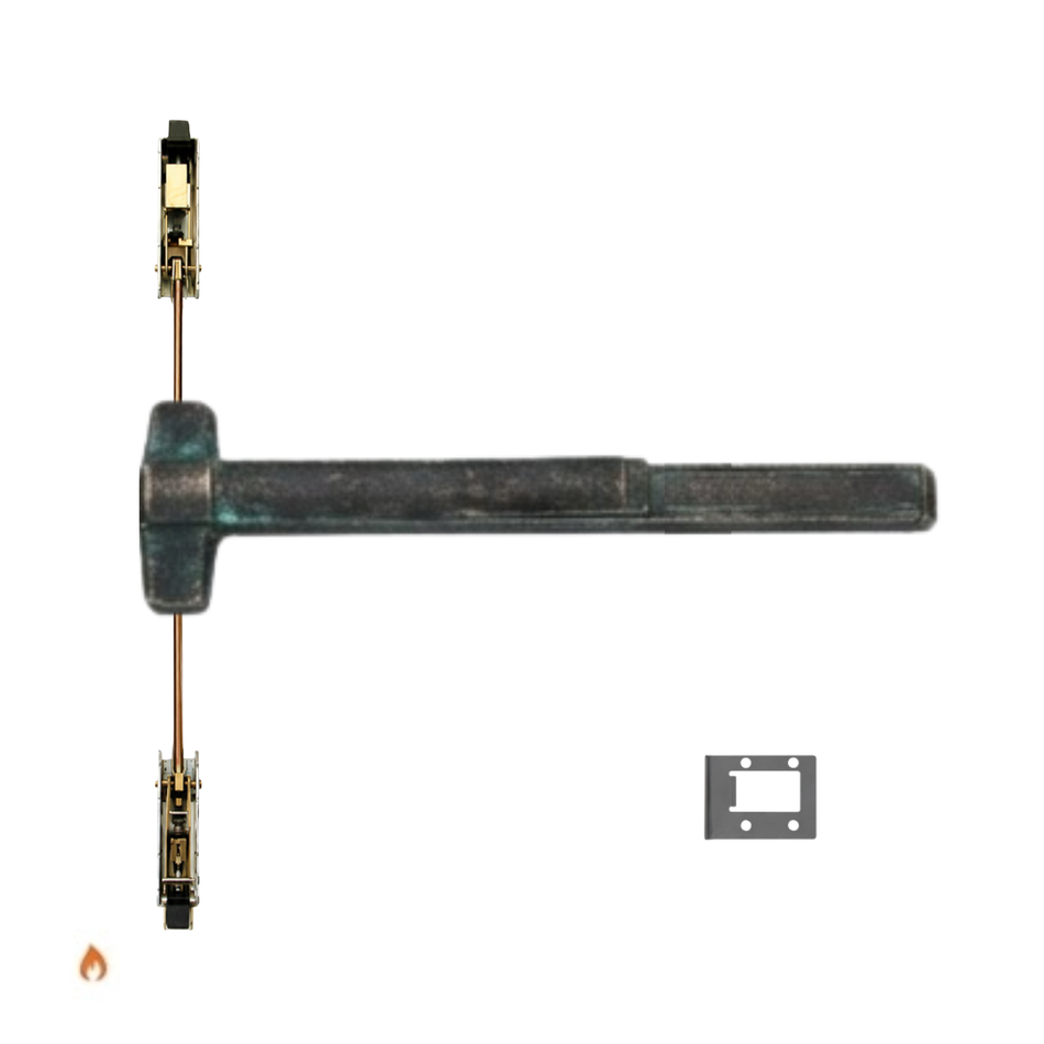 Von Duprin 9847WDC-EO-F/9947WDC-EO-F - Exit Only Wood Door Concealed Vertical Rod Device - Fire Rated